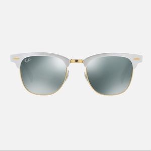 Ray-Ban Clubmaster Aluminum Silver Sunglasses